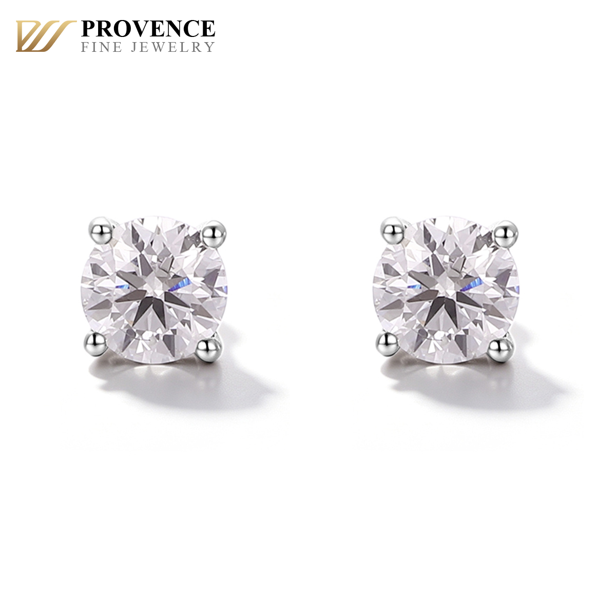 Diamond Stud Earrings - Orecchini a lobo con diamante coltivato