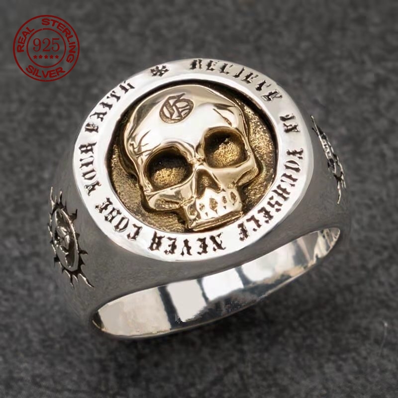 Gothic Skull Ring - Anello con teschio per uomo e