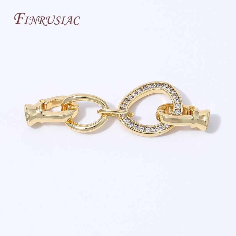 Gold Plated Ring - 1/2 pezzi Connettore per gioielli placcato