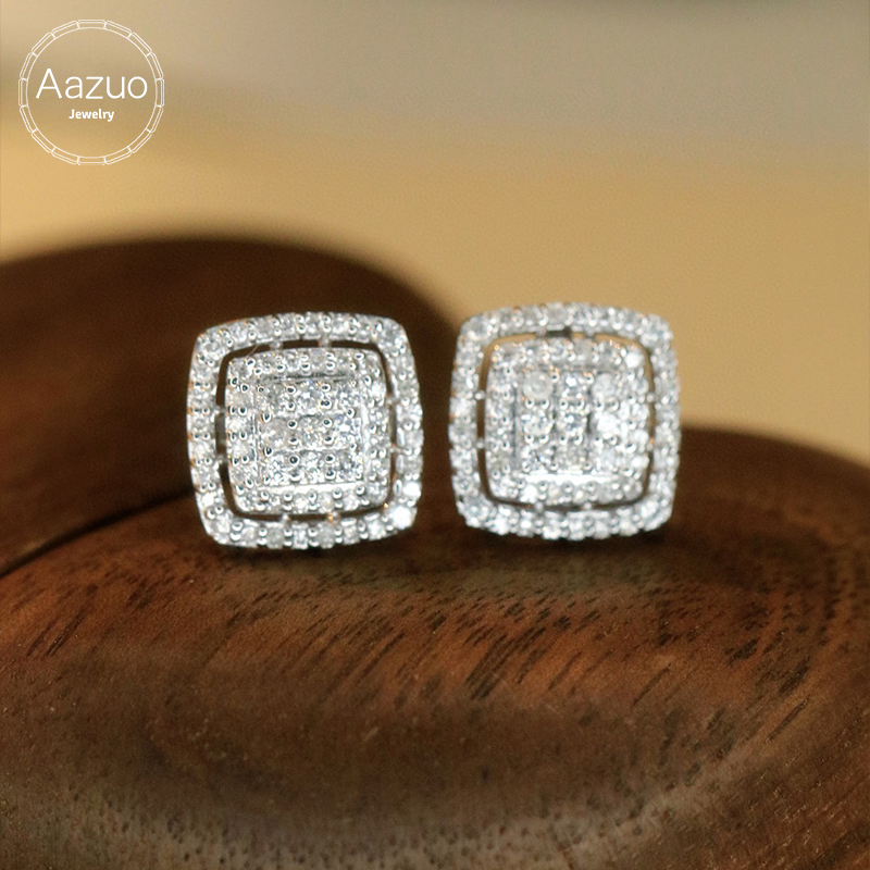 Diamond Stud Earrings - Aazuo Gioielli di Lusso 18K Oro