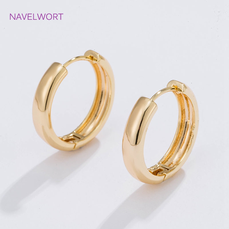 Gold Plated Ring - Orecchini a cerchio placcati in oro