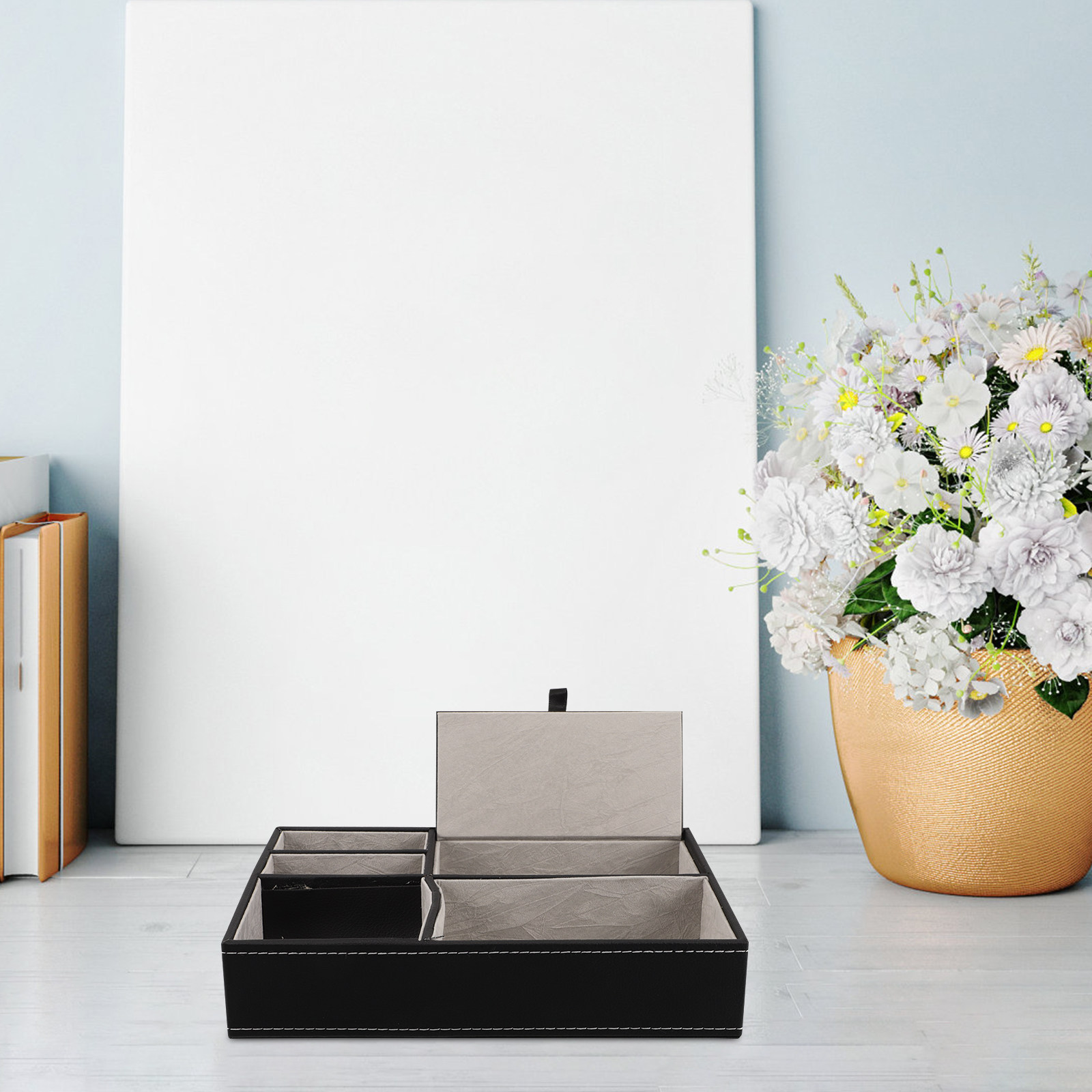Jewelry Box With Watches - Organizzatore da scrivania multifunzionale in PU,