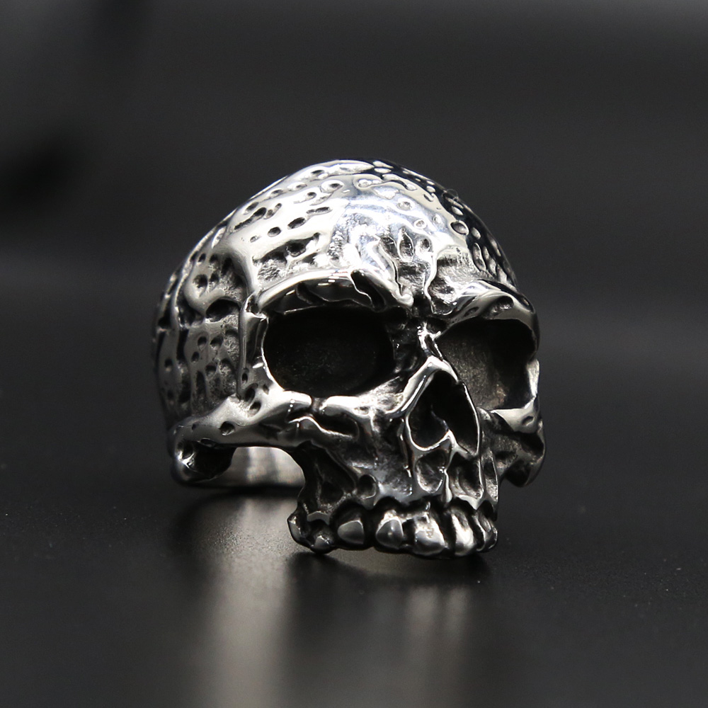 Gothic Skull Ring - Anello gotico con teschio in acciaio