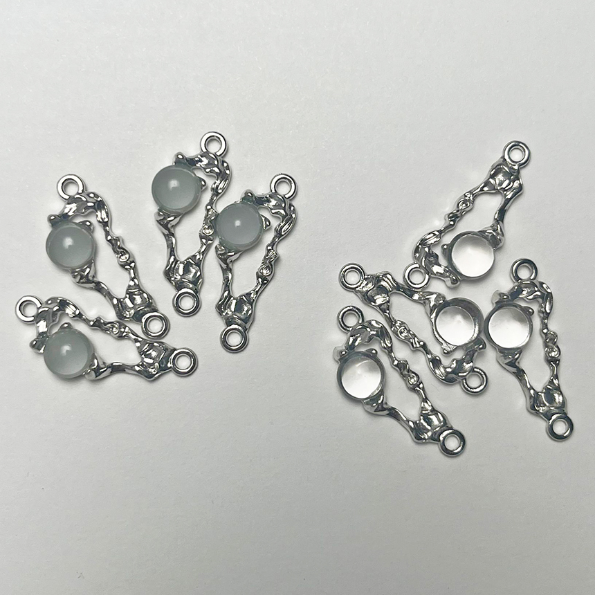 Moon Star Earrings - 10 pz Geometria ciondoli in lega