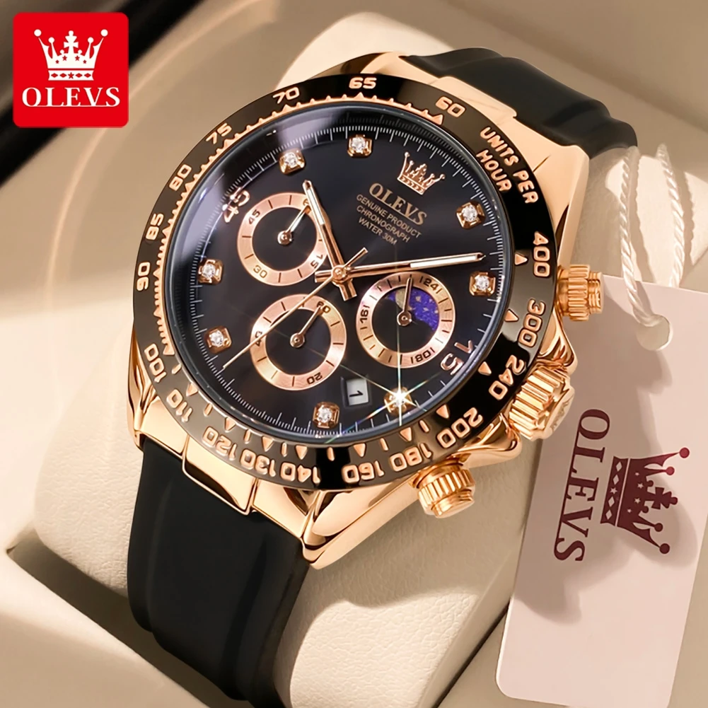 Jewelry Inspired Watches - OLEVS 2875 Orologio da Uomo Cronografo