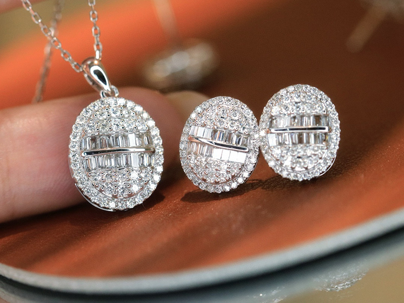 LUOWEND Orecchini in oro bianc - Diamond Stud Earrings recensione e prezzo