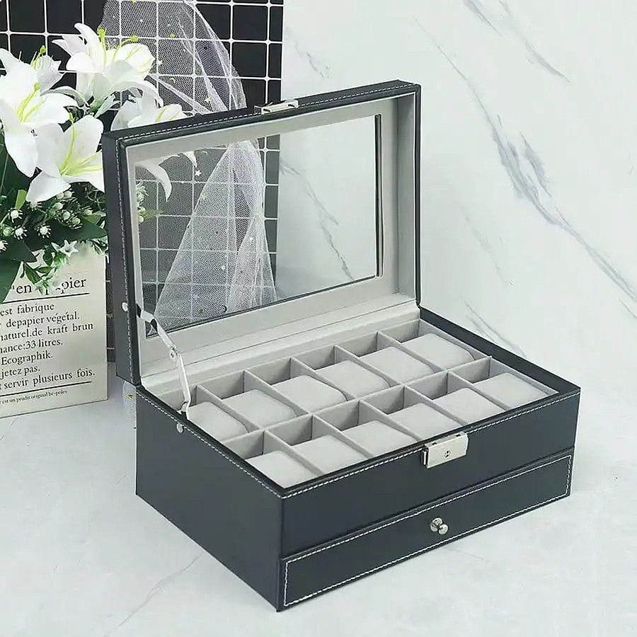 Scatola per orologi con 12 sco - Jewelry Box With Watches recensione e prezzo