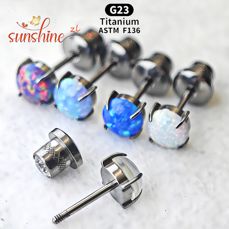 2PCS ASTM F136 Titanio Opale P - Opal Earrings Dangle recensione e prezzo