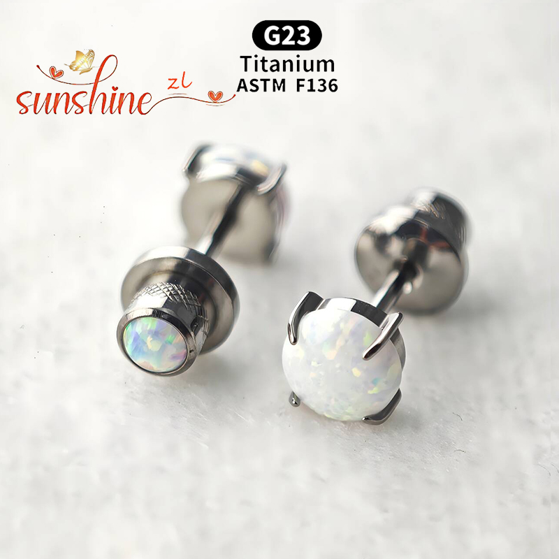 2PCS ASTM F136 Titanio Opale P - Opal Earrings Dangle recensione e prezzo