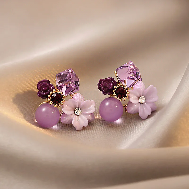 Nuova tendenza viola zircone c - Opal Earrings Dangle recensione e prezzo
