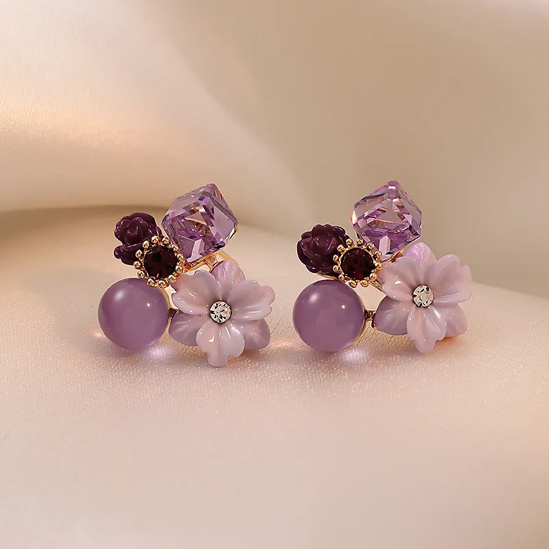 Nuova tendenza viola zircone c - Opal Earrings Dangle recensione e prezzo