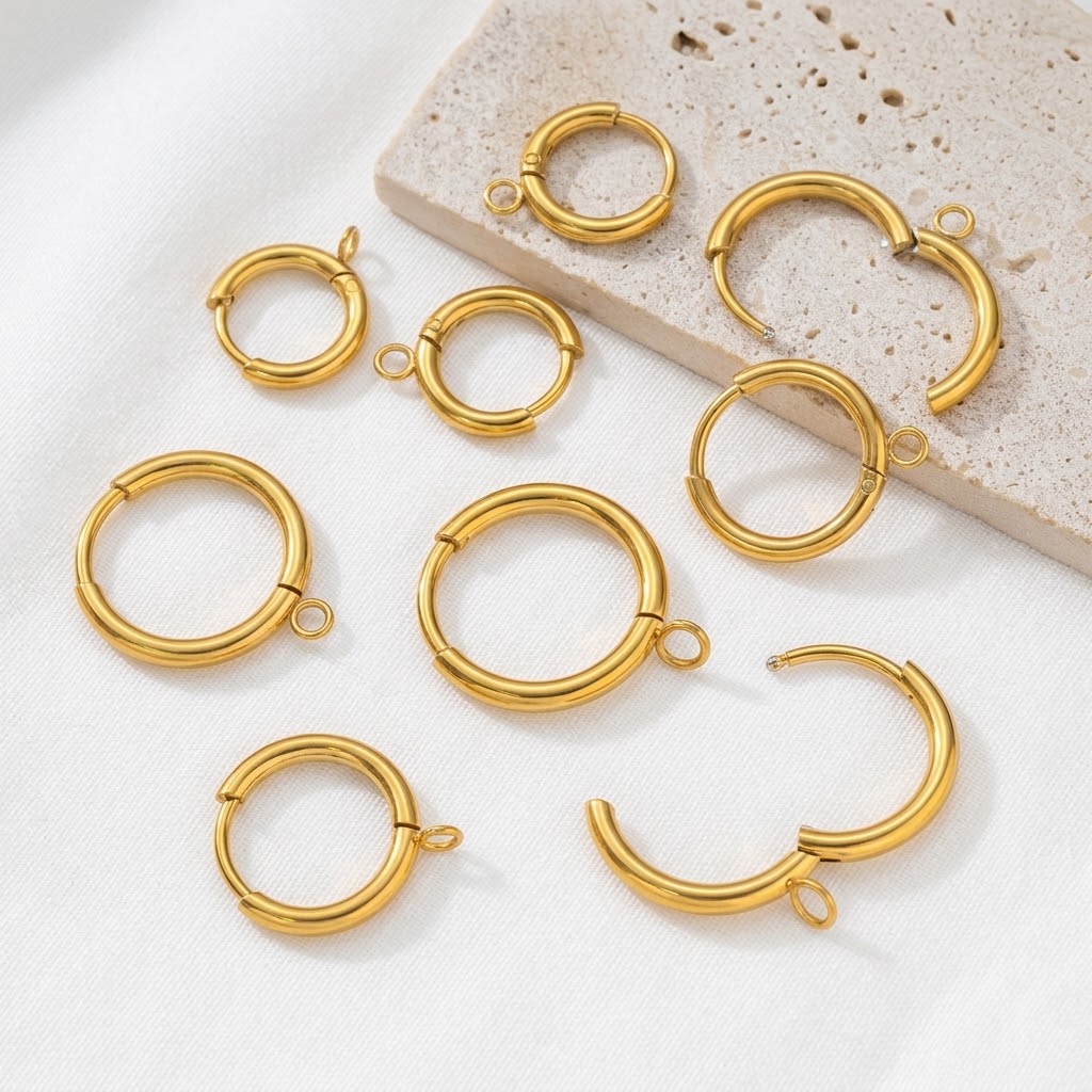 10 pezzi/Lotto Ganci per Orecc - Gold Plated Ring recensione e prezzo